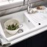 Cooke & Lewis Burbank White Ceramic 1 Bowl Sink & drainer 525mm x 1010mm - ER 41