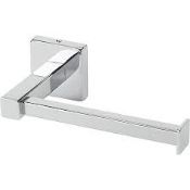 GoodHome Alessano Gloss Silver Effect Wall-Mounted Toilet Roll Holder - ER41