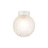 Elegant and Sleek Globe IP44 Bathroom Ceiling Light Fitting in White Gloss (ER44)