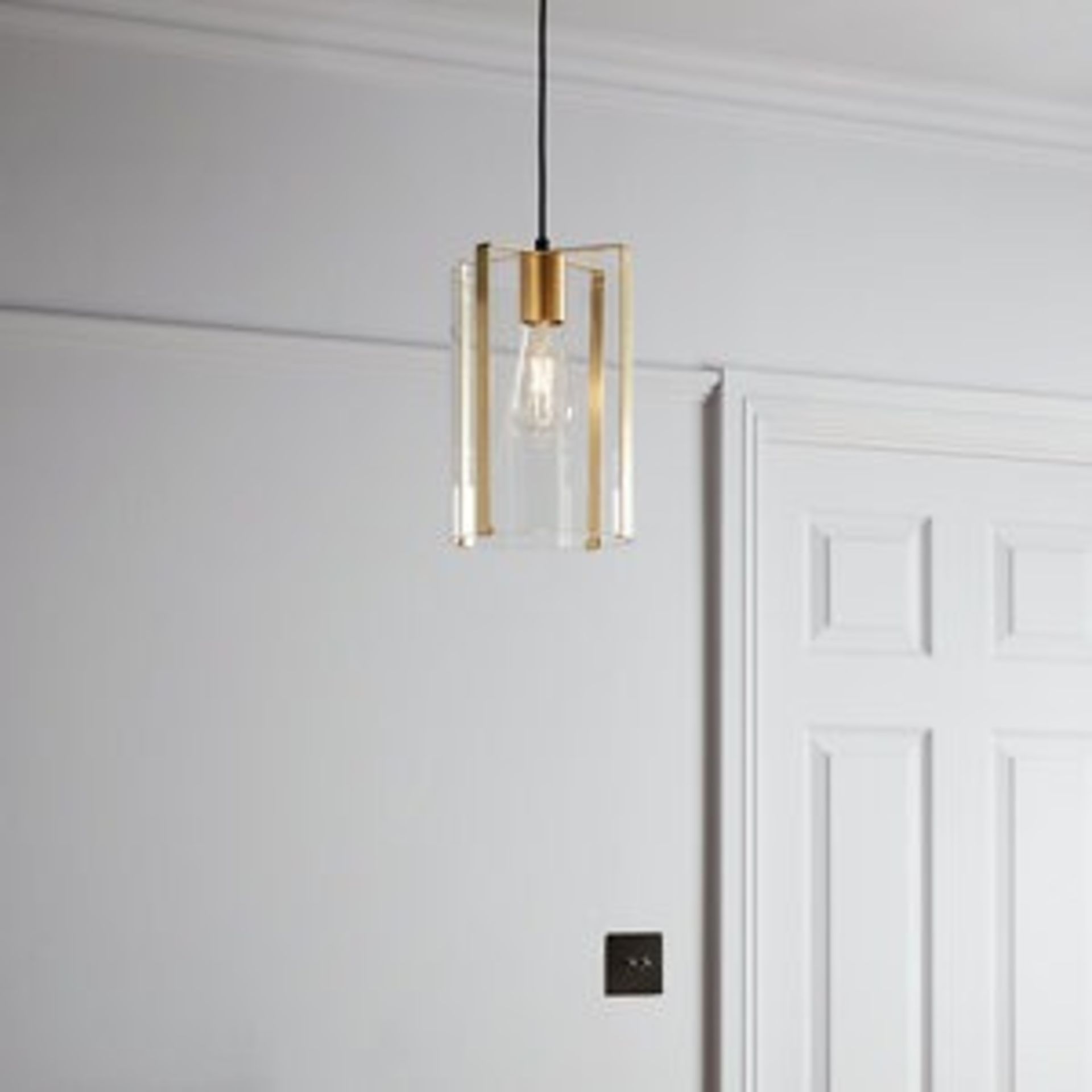 GoodHome Saiphi Gold Effect Pendant Ceiling Light, (Dia)185mm - ER40