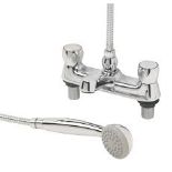 SWIRL CONTRACT DECK-MOUNTED METAL HEAD BATH SHOWER MIXER TAP- ER41