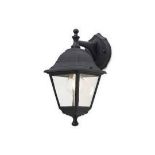 Blooma Varennes Matt Black Mains-powered Halogen Outdoor Lantern Wall light. (ER44)