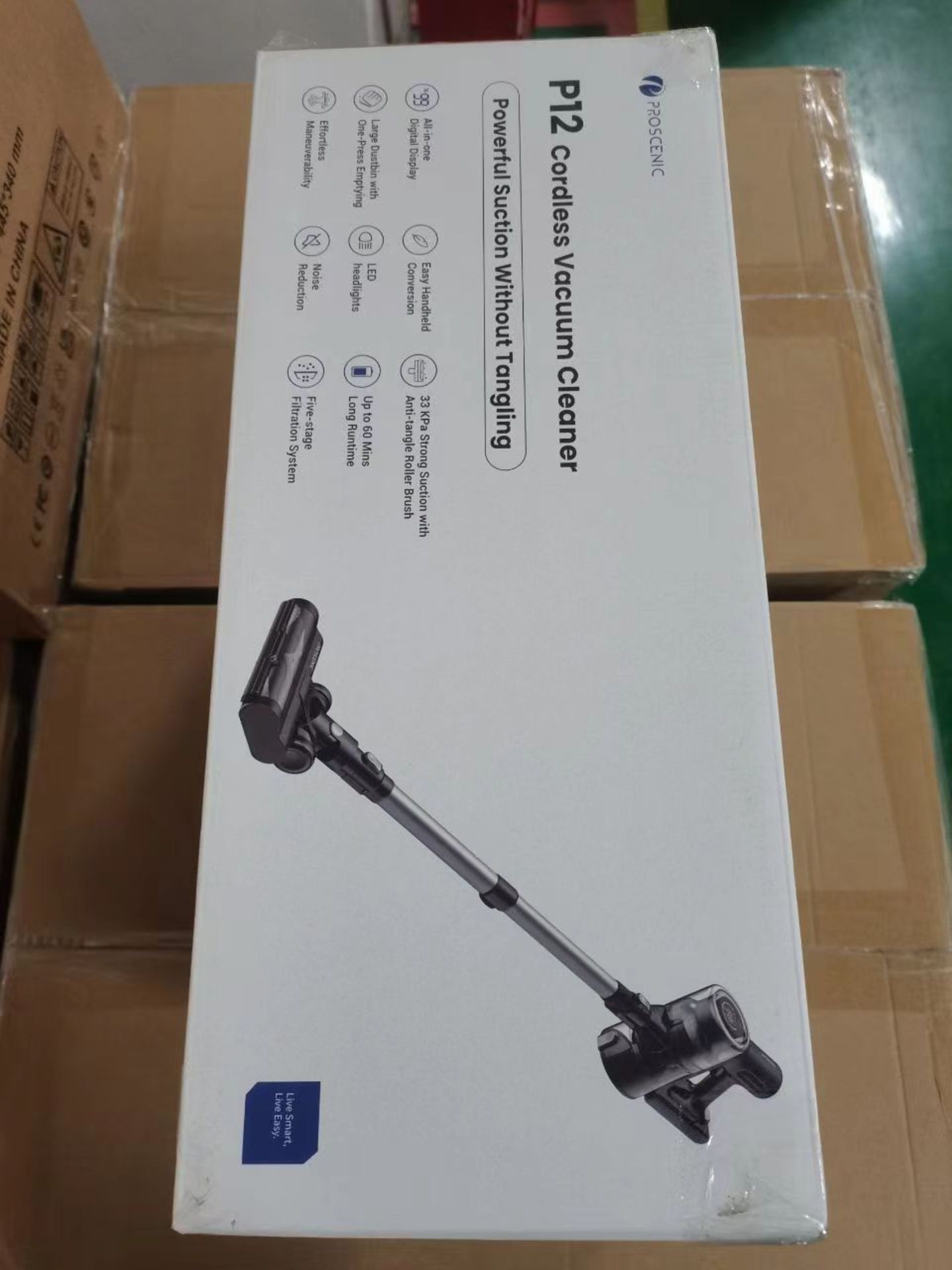 Pallet To Contain 30 x New & Boxed Proscenic P12 Cordless Vacuum Cleaner, 33Kpa Stick Vacuum Cleaner - Image 5 of 11