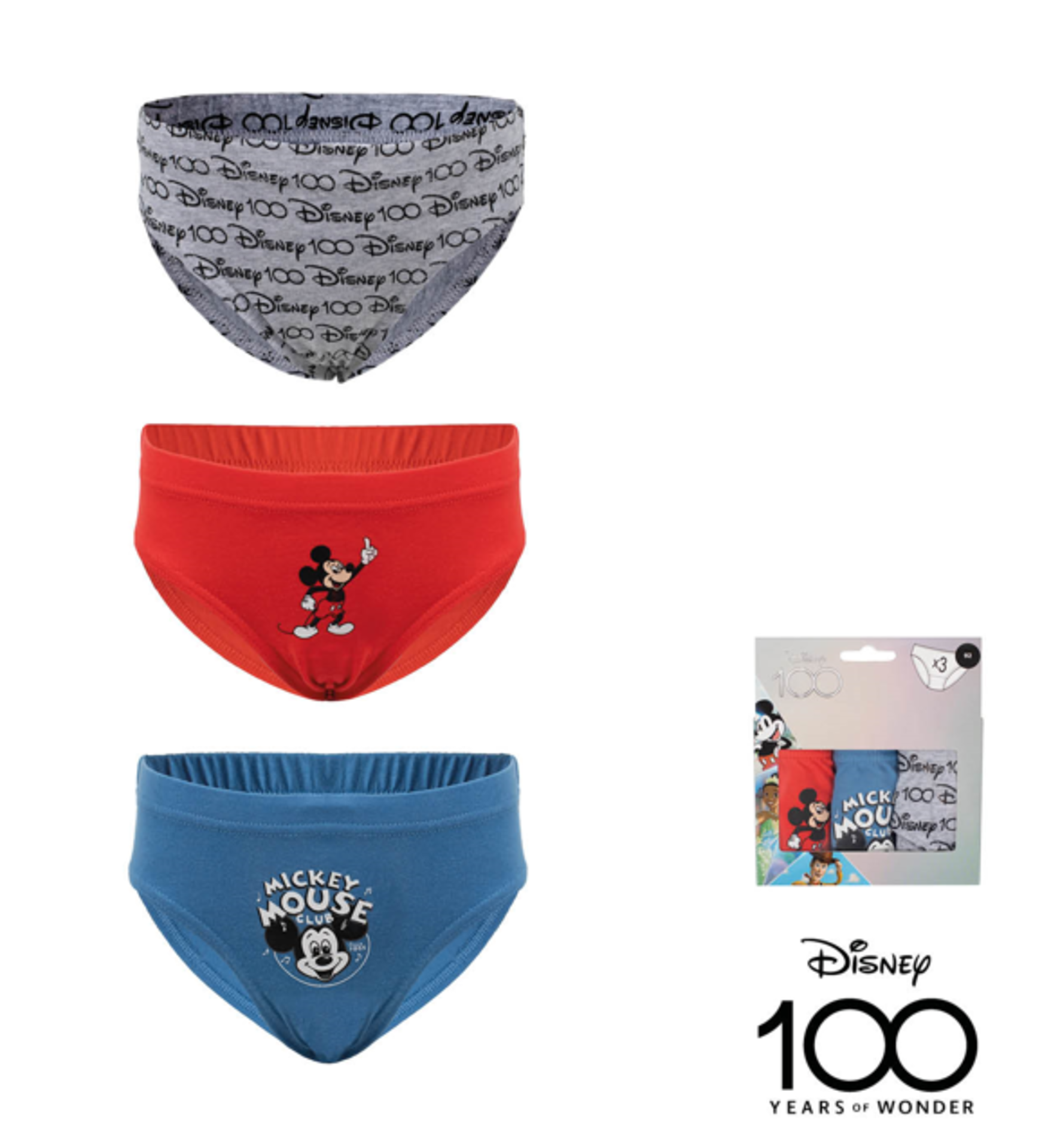 50 x New & Packaged Official Licenced Disney Mickey Mouse and Friends Pack of 3 Mixed Pants. Various - Bild 2 aus 2