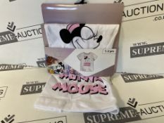 TRADE LOT 240 x New & Packaged Official Licenced Disney Minnie Mouse T-Shirts. Various sizes and