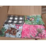 TRADE LOT 40 X NEW & PACKAGED LUXURY 130X180CM FLEECE THROWS IN VARIOUS DESIGNS. RRP £33.99 EACH,