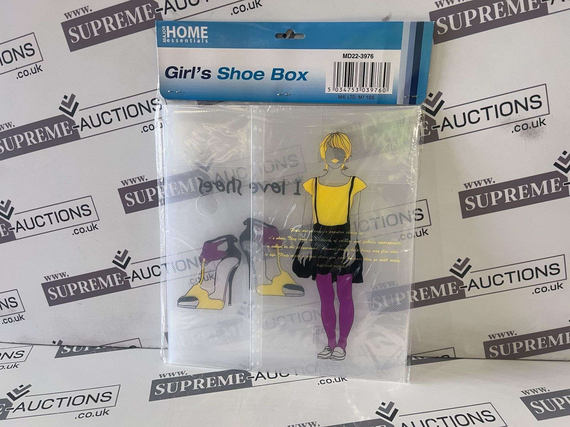 36 x NEW & PACKAGED GIRLDS LUXURY SHOE STORAGE BOXES. (ROW11.3/18.4)