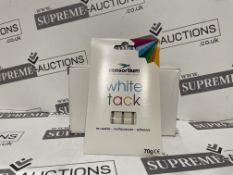 10 X BRAND NEW PACKS OF 10 70G WHITE TACK MULTIPURPOSE REUSABLE ADHESIVE R1.12