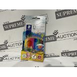 40 X BRAND NEW PACKS OF 12 STAEDTLER ASSORTED COLOURED AQUARELL PENCILS P5