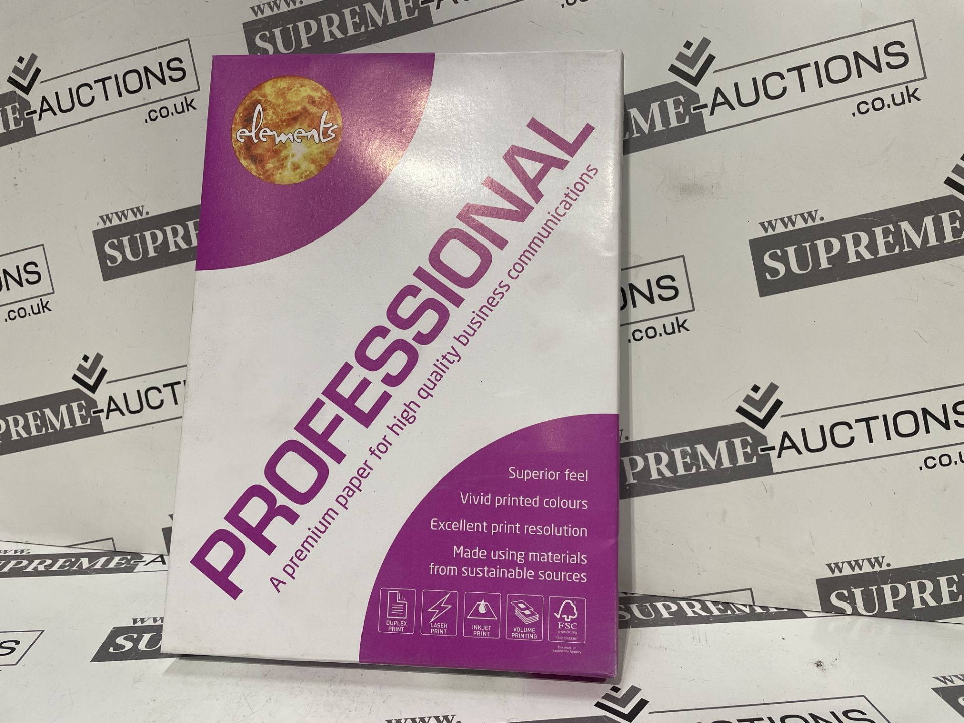 10 X BRAND NEW PACKS OF 250 ELEMENTS PROFESSIONAL 120GSM WHITE PAPER R2.5