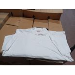 50 x White Premium Polo Shirts in Various Sizes. RRP £13.99 each. - R14.