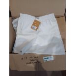 17 x Medallion New Zeal White Cotton Shorts in Mixed Sizes. - RRP £21.99 each . - R14