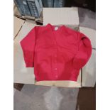 19 x Red Soft Fleece Kids Cardigans 7-8 Years. RRP £15.99 each. - R14.