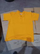 Approx 40 x Yellow Premium Polo Shirts in Various Sizes. RRP £13.99 each. - R14.
