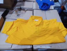 18 x Yellow Premium Polo Shirts in Various Sizes. RRP £13.99 each. - R14.