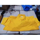 18 x Yellow Premium Polo Shirts in Various Sizes. RRP £13.99 each. - R14.