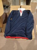 50 x Halbro Sportswear Polo Shirt Navy & Red in Mixed Sizes. - RRP £31.09 each - R14