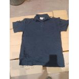 Approx 50 x Navy Blue Premium Polo Shirts in Various Sizes. RRP £13.99 each. - R14.