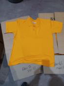 Approx 50 x Yellow Premium Polo Shirts in Various Sizes. RRP £13.99 each. - R14.
