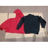 18 x Hubaco Soft Cotton Fleeced Hoodies in Assorted Colours & Various Sizes. RRP £25.88 each - R14