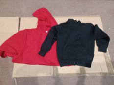 18 x Hubaco Soft Cotton Fleeced Hoodies in Assorted Colours & Various Sizes. RRP £25.88 each - R14