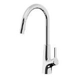 GoodHome Guntur Chrome-plated Kitchen Side lever pull out Sensor. - R10BW.
