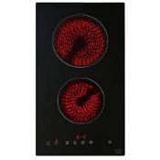 Cooke & Lewis CLCER30A 29cm Ceramic Hob - Black. - R13a.5. This 2 zone ceramic hob is ideal for