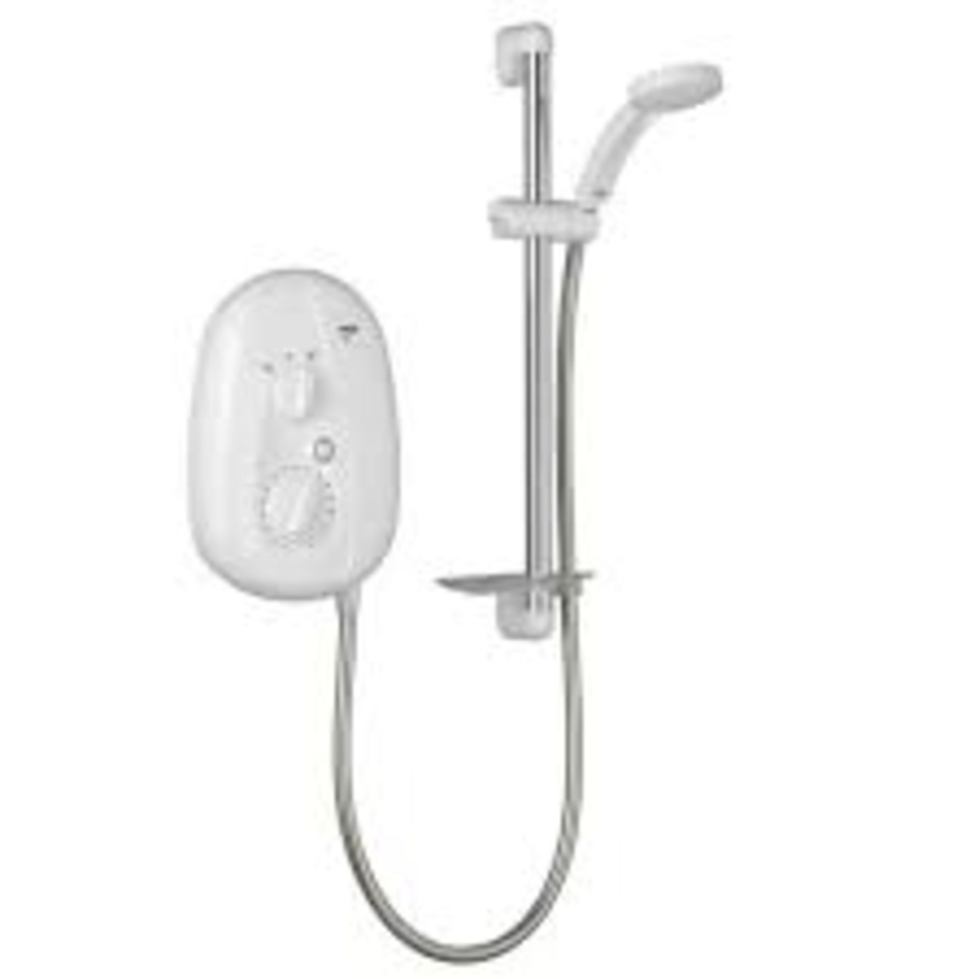 Mira Go Gloss White Manual Electric Shower, 9.5kW. - R10BW.