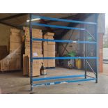 5 BAYS OF HEAVY DUTY RACKING (BLUE). EACH BAY MEASURES 245CM (LONG) X 250CM (HIGH) X 60CM (DEEP).