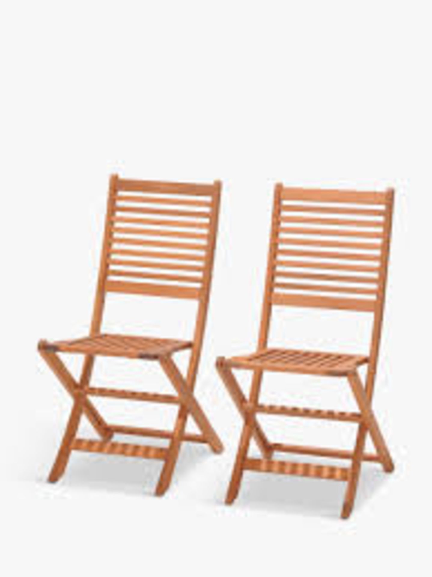 BRAND NEW JOHN LEWIS SET OF 2 WOODEN GARDEN CHAIRS. RRP £148.50. This pair of Venice garden dining - Image 2 of 2