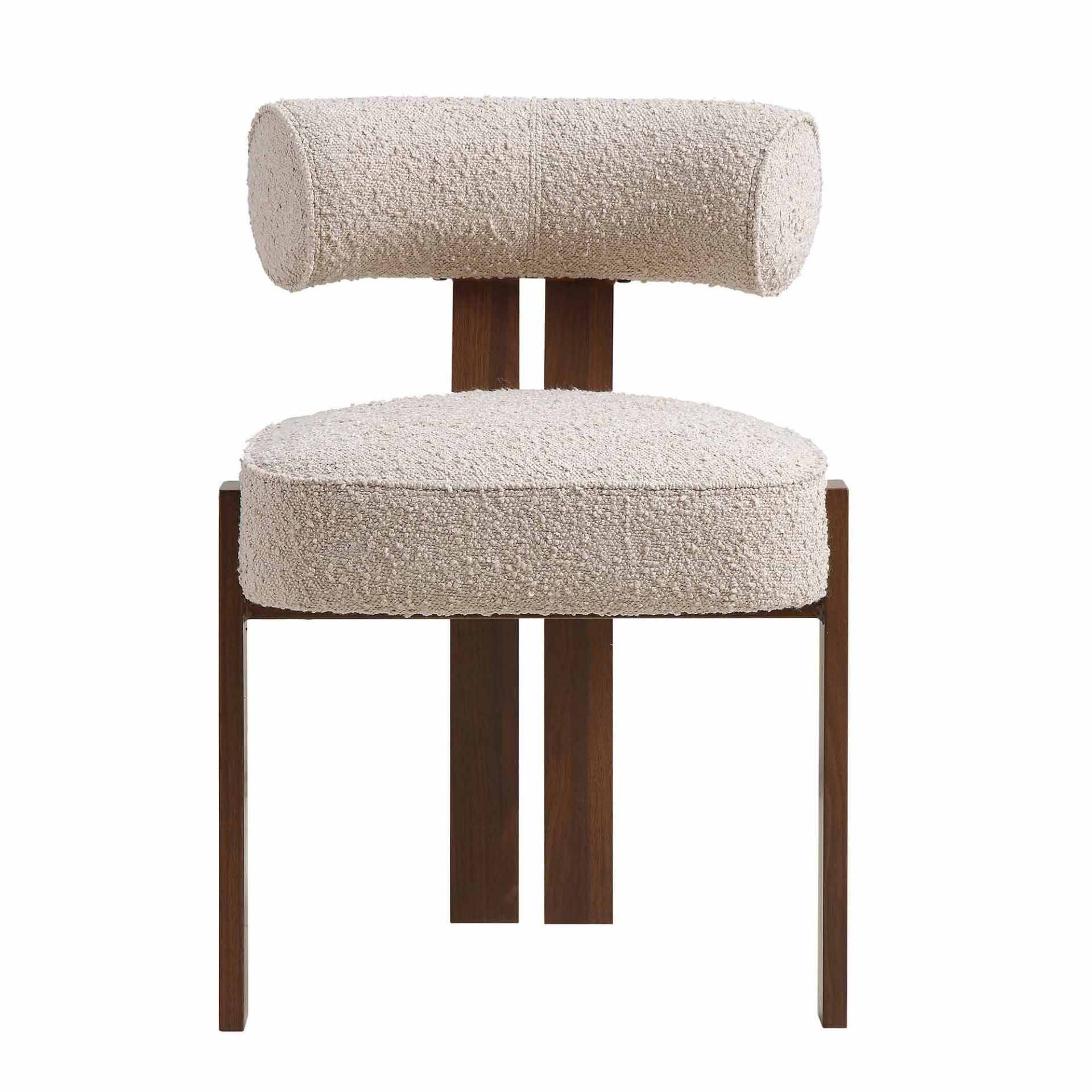 Ophelia Taupe Boucle Dining Chair. -R14. RRP £199.99. Combining chic taupe boucle upholstery and