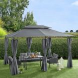 St Lucia 3 x 4m Gazebo with Curtains Canopy Party Tent . - R14. RRP £439.99. Summer days starts in