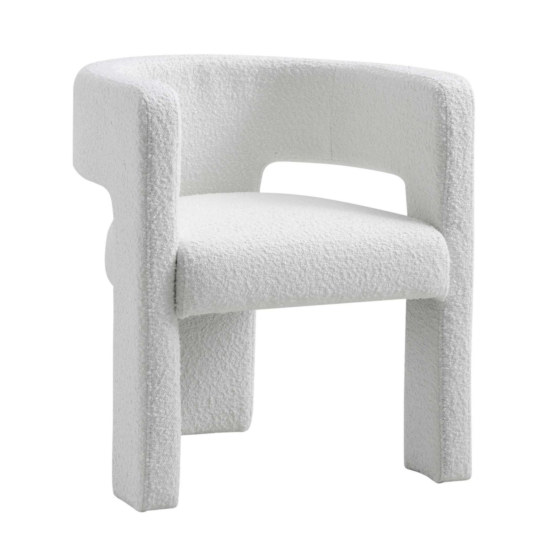Greenwich White Boucle Dining Chair. - R14. RRP £249.99. Our beautiful Greenwich chair features - Bild 2 aus 2