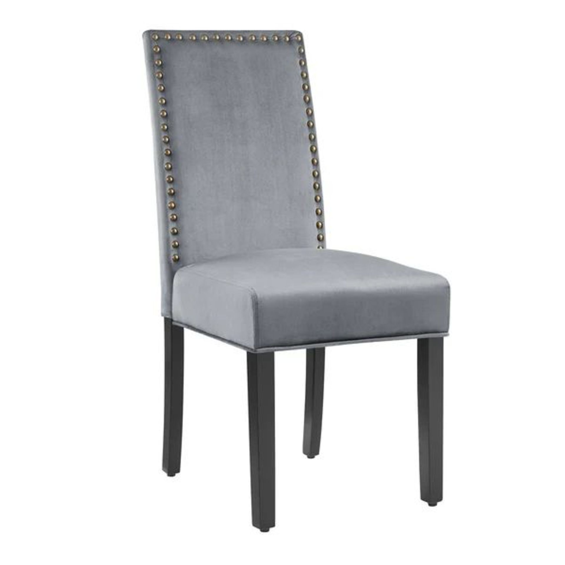 Maidwell Set of 2 Grey Velvet Dining Chairs. - R14. RRP £199.99. With a sleek sihoutte, our Maidwell - Bild 2 aus 2