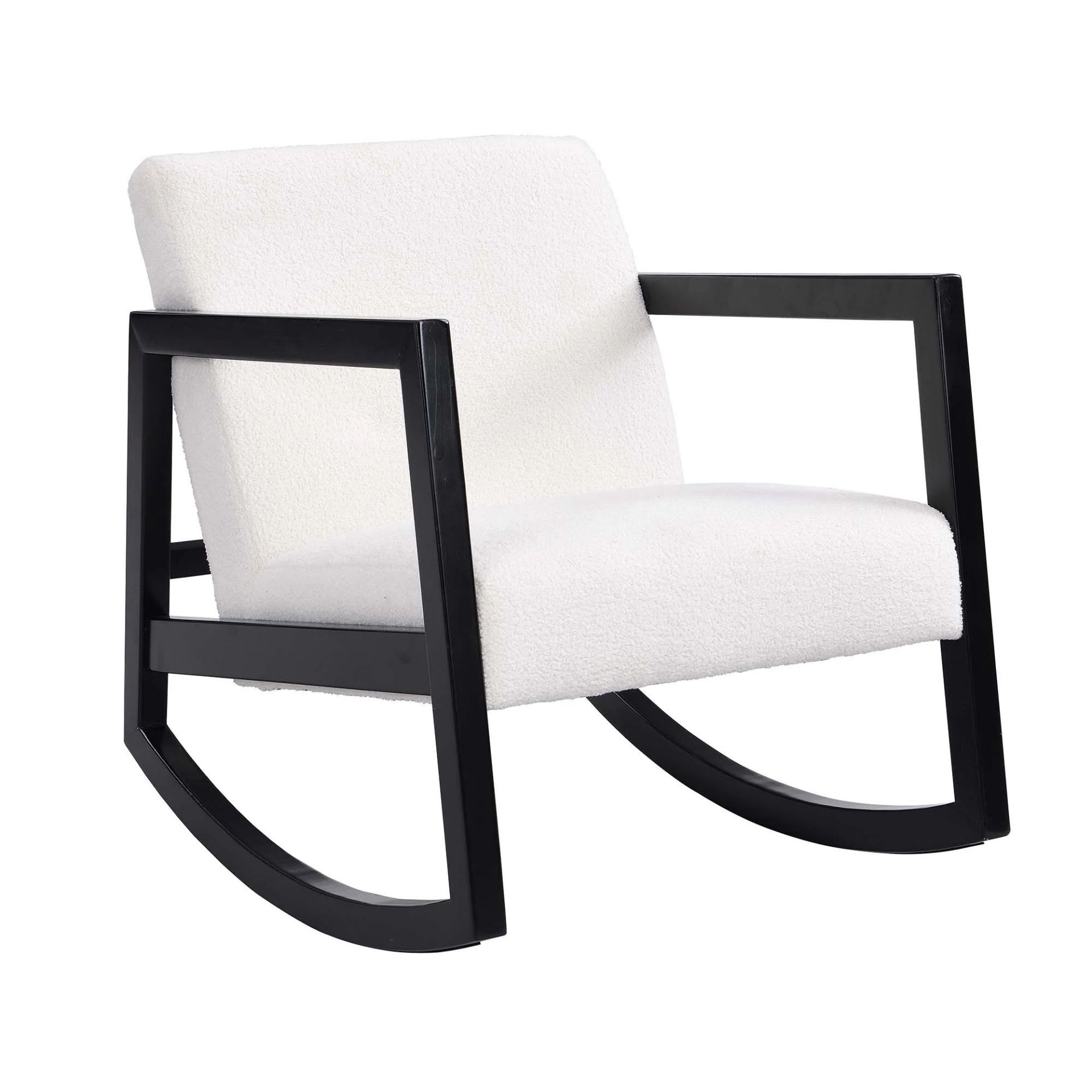 Fyne Ecru Boucle Rocking Armchair, Black Frame. - R14. RRP £239.99. Inspired by traditional - Image 2 of 2