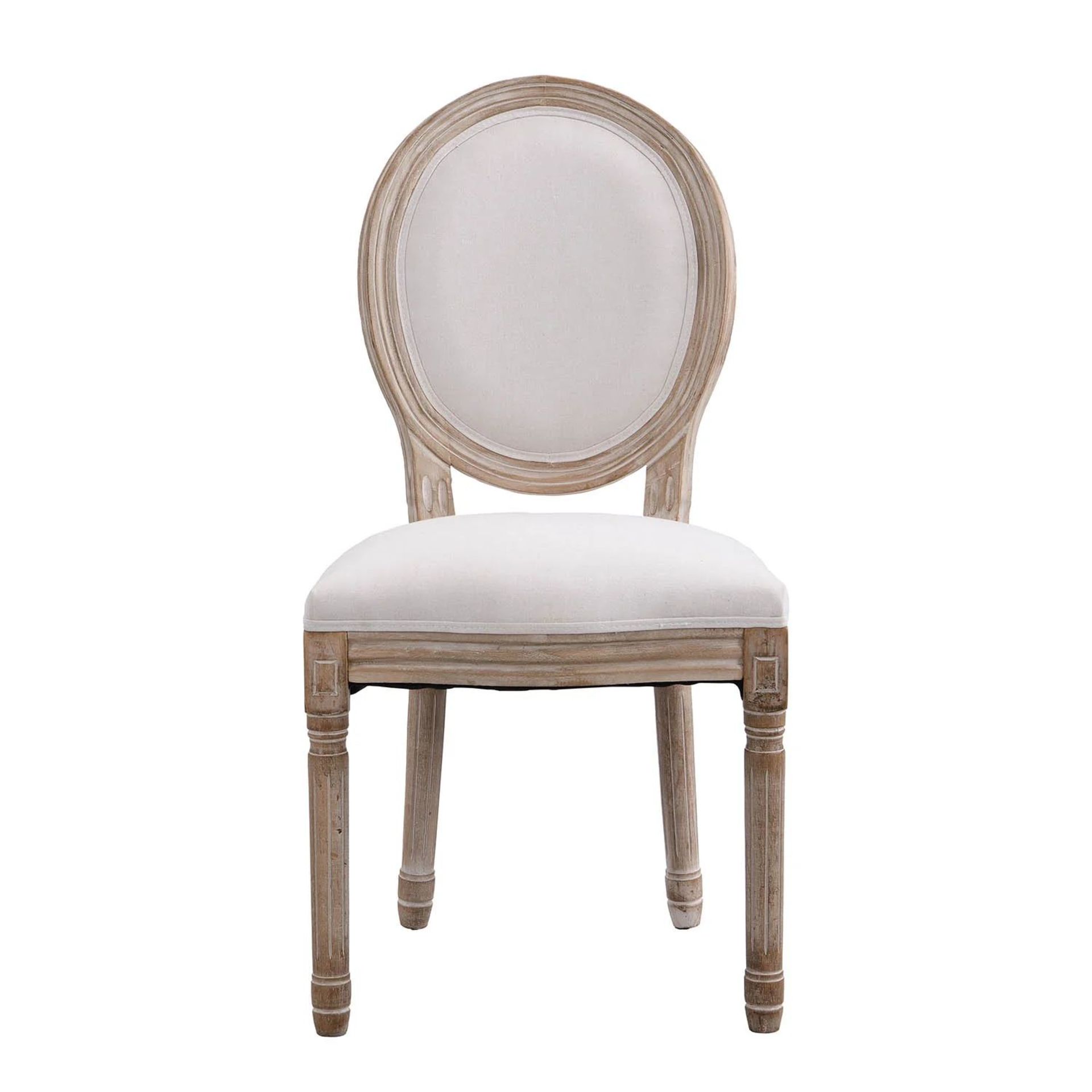 Lainston Set of 2 Classic Limewashed Wooden Dining Chairs, Beige. - R14. RRP £329.99. Inspired by - Image 2 of 2