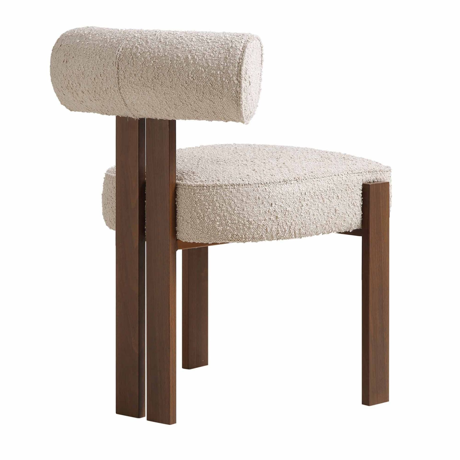 Ophelia Taupe Boucle Dining Chair. -R14. RRP £199.99. Combining chic taupe boucle upholstery and - Image 2 of 2