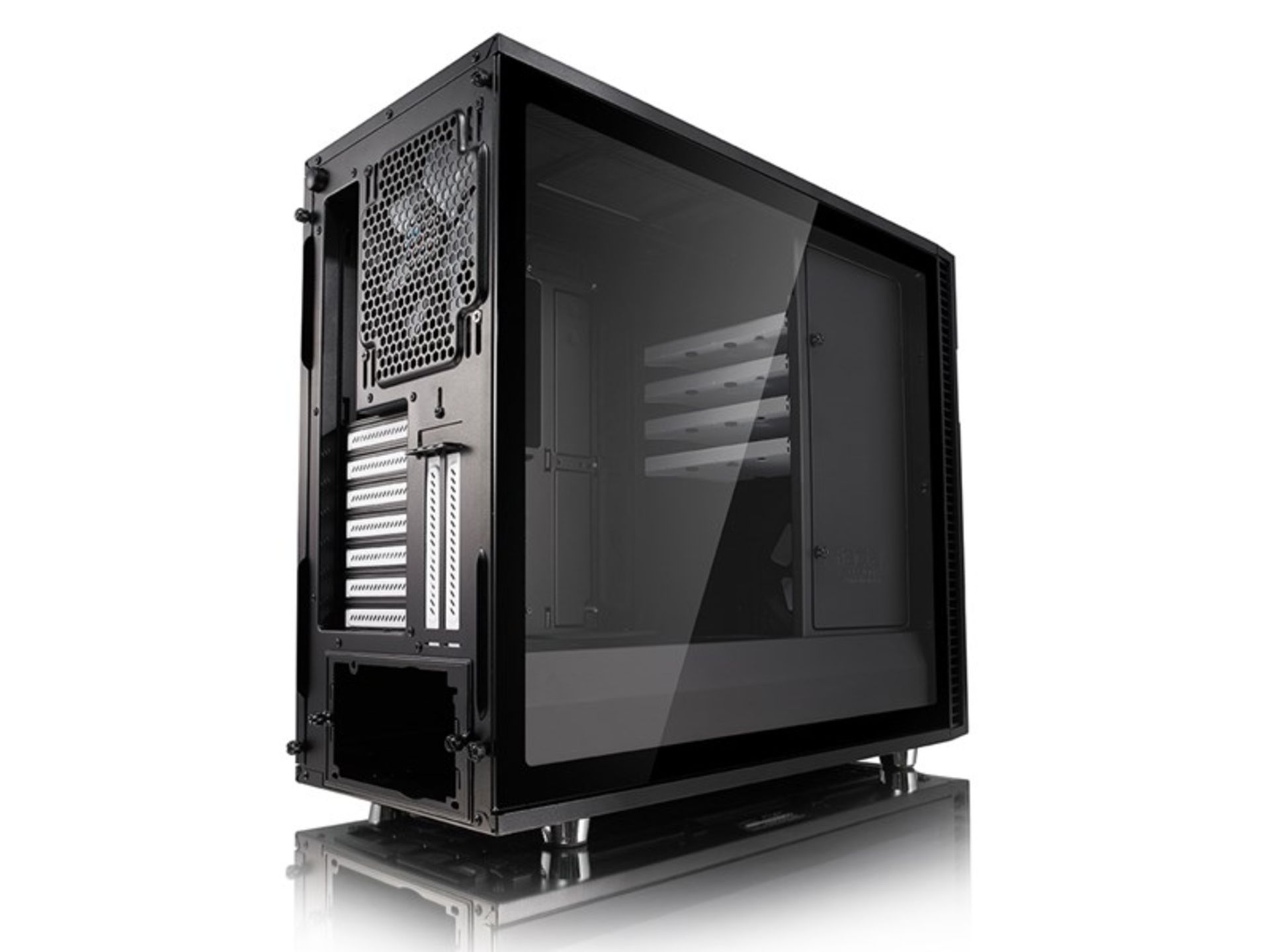 Fractal Design Define R6 Black TG Mid Tower Gaming Case - Black. - P1. RRP £215.00. Seamless - Image 2 of 2