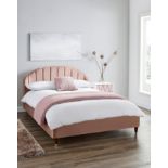 BRAND NEW CLARA Fabric DOUBLE Bed Frame. BLUSH. RRP £419 EACH. The Clara fabric bed frame features a