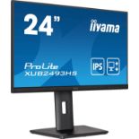 (GRADE A) IIYAMA ProLite XUB2493HS 24 Inch IPS LCD with Slim Bezel. RRP £129.99. (R8R). 4ms, Full HD