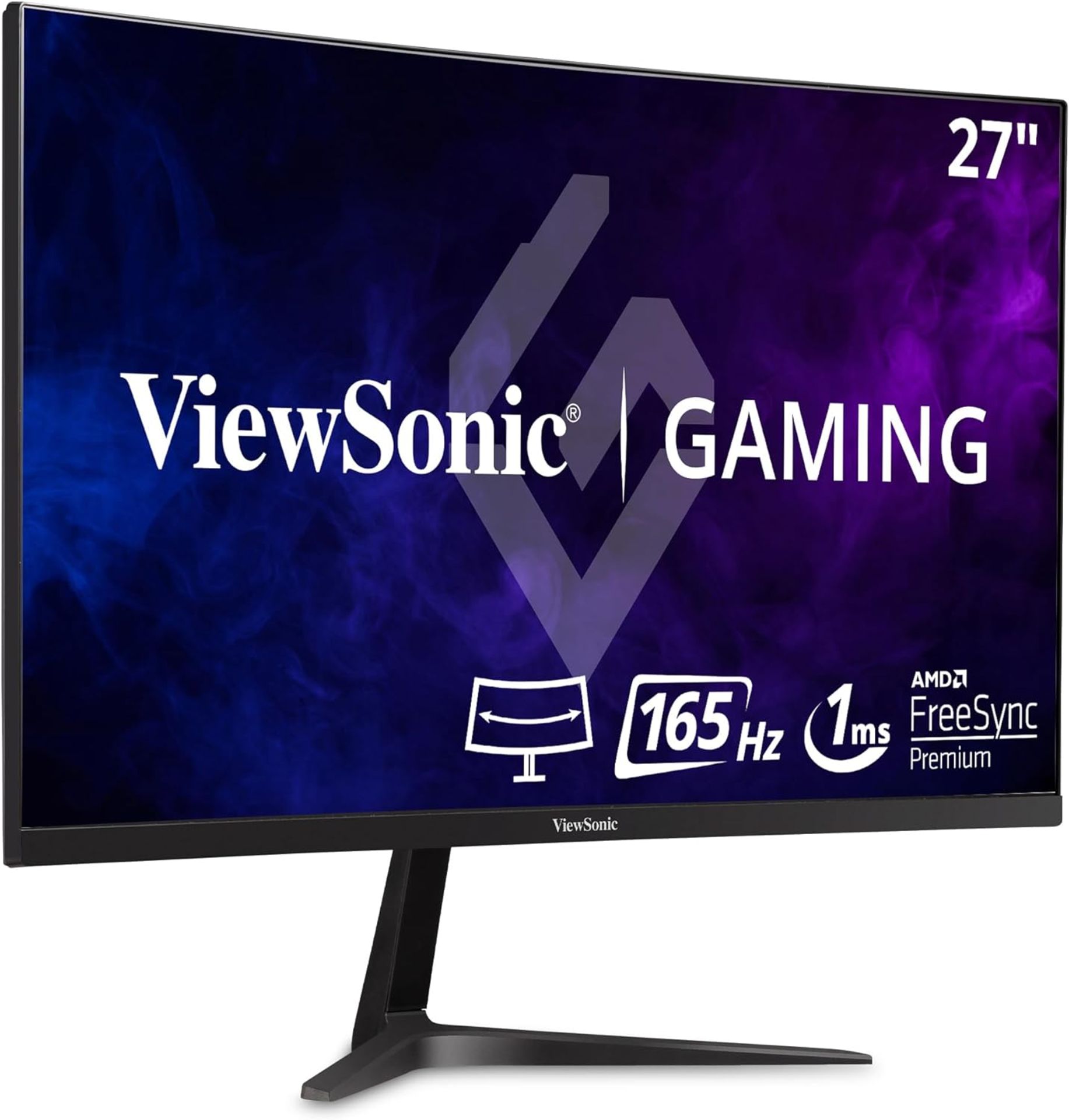 (GRADE A) VIEWSONIC VX2718-2KPC-mhd 27” 165Hz QHD Curved Gaming Monitor. RRP £207. (R8R). With an - Image 4 of 6