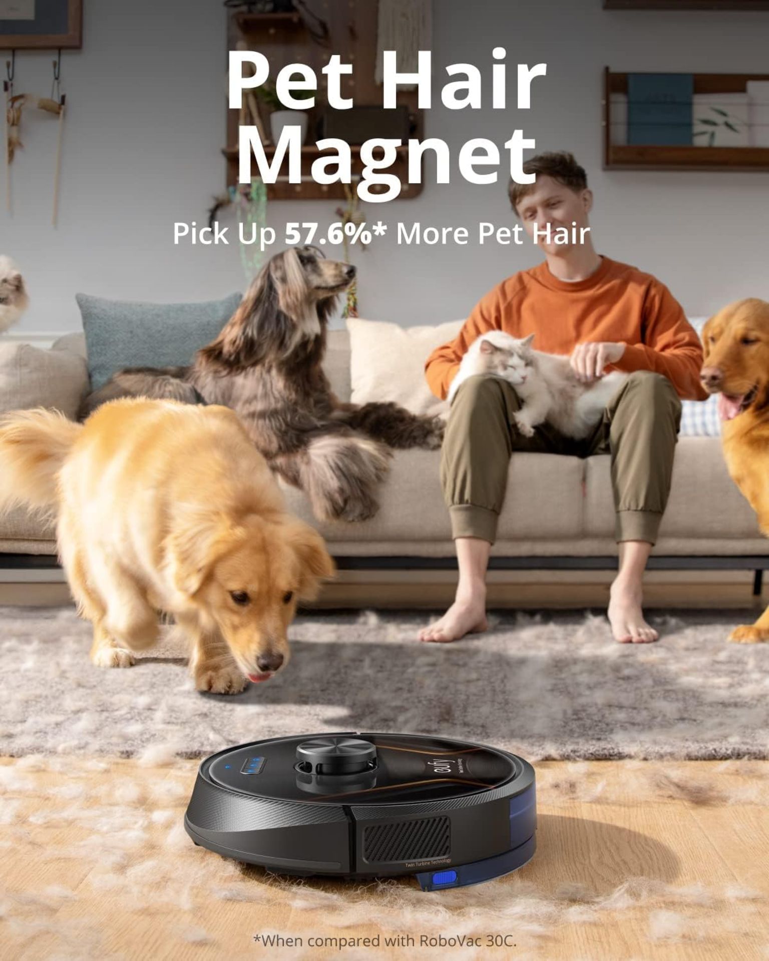 EUFY Robovac X8 Dual Twin-Tower Robot Vacuum Cleaner with iPath Laser Navigation. RRP £349.99. - Image 4 of 7