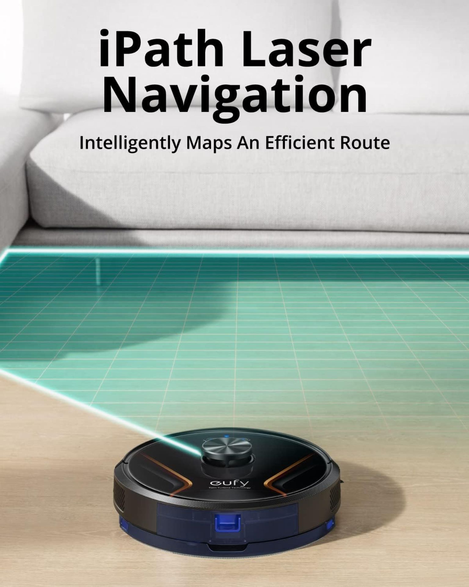 EUFY Robovac X8 Dual Twin-Tower Robot Vacuum Cleaner with iPath Laser Navigation. RRP £349.99. - Image 5 of 7