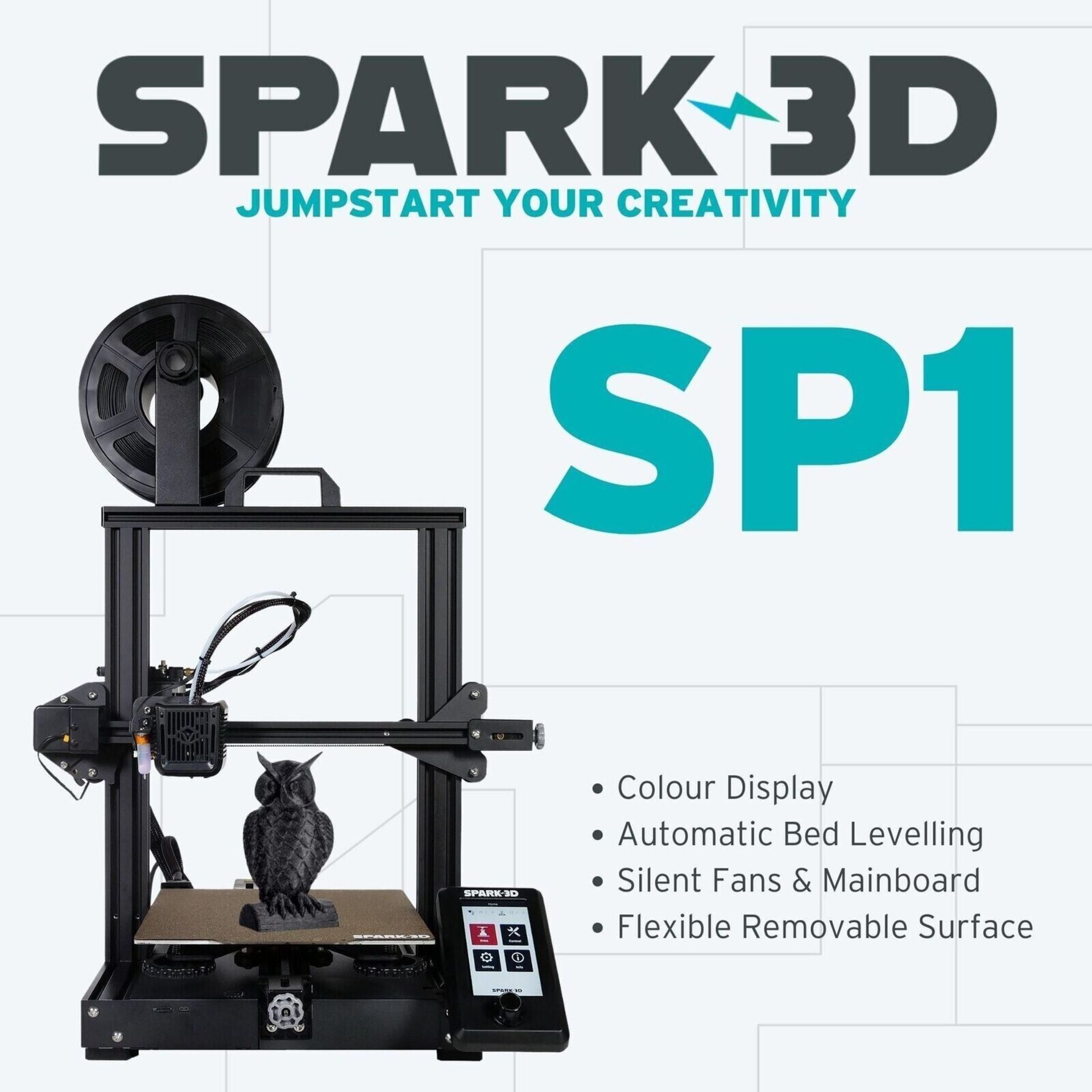 BRAND NEW FACTORY SEALED SPARK-3D SP1 3D Printer. RRP £294.95. Revamp your imagination with the - Bild 2 aus 4
