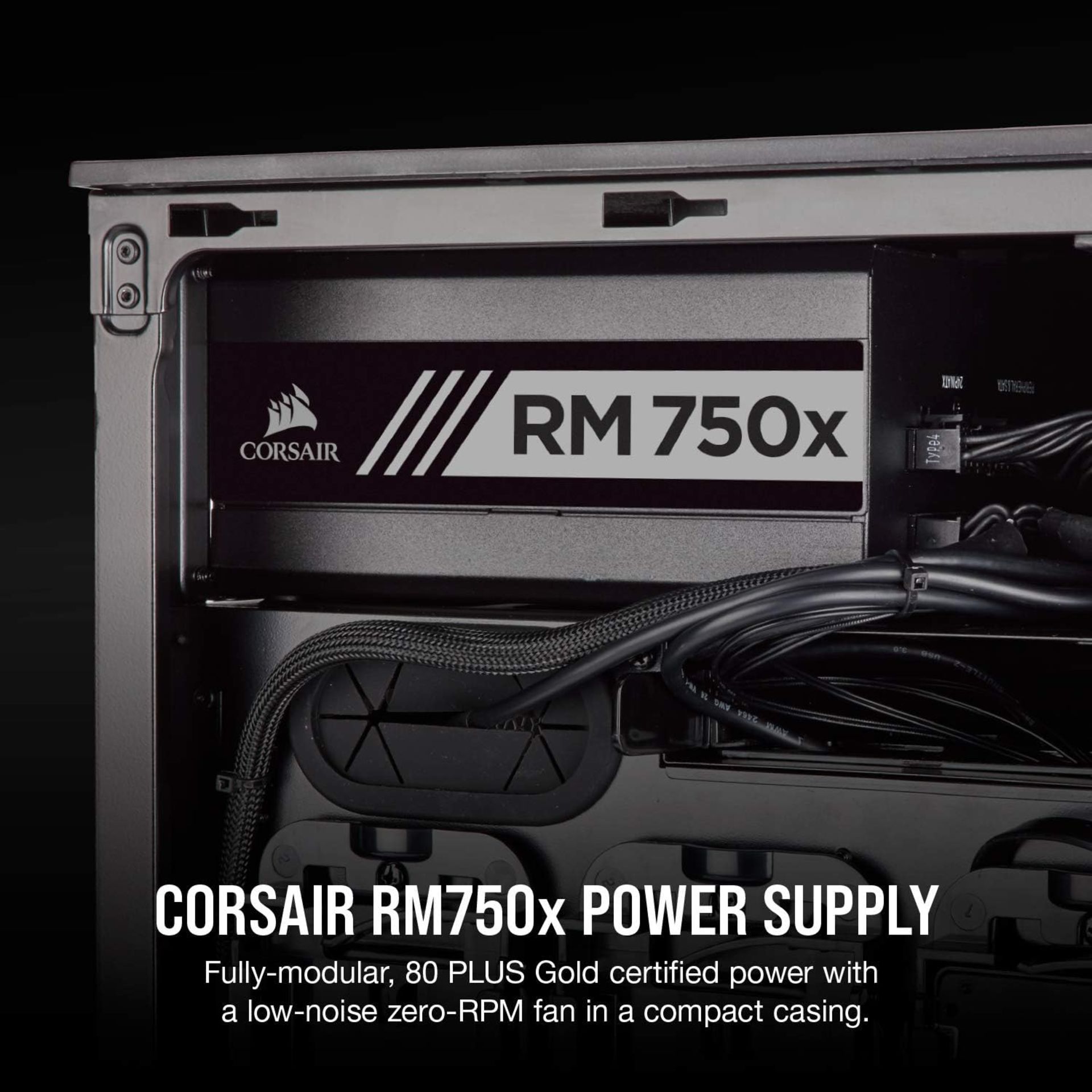 BRAND NEW FACTORY SEALED CORSAIR RM750x 80 PLUS Gold 750 W Fully Modular ATX Power Supply Unit. - Image 2 of 10