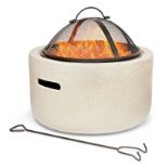 Charcoal Wood Fire Pit 2 in 1 Firepit with BBQ Cooking Grill for Garden & Patio - ER29