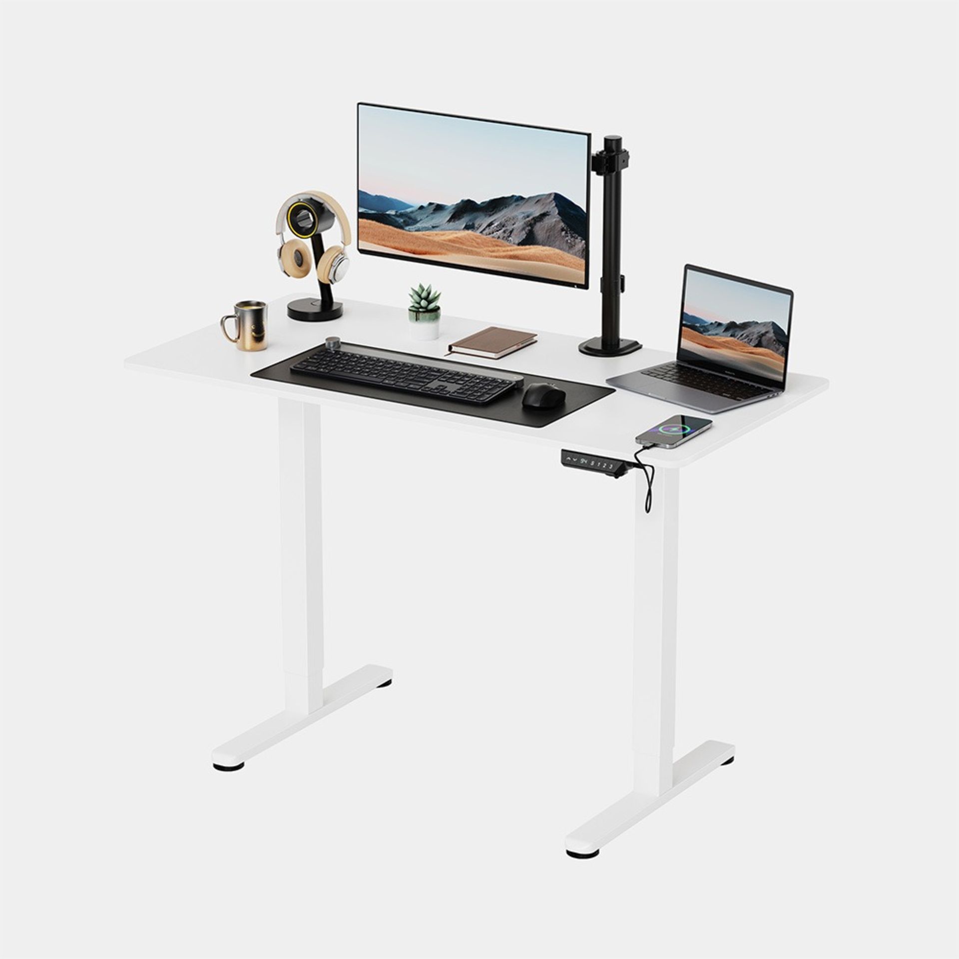 White Standing Desk 120x60cm - ER29