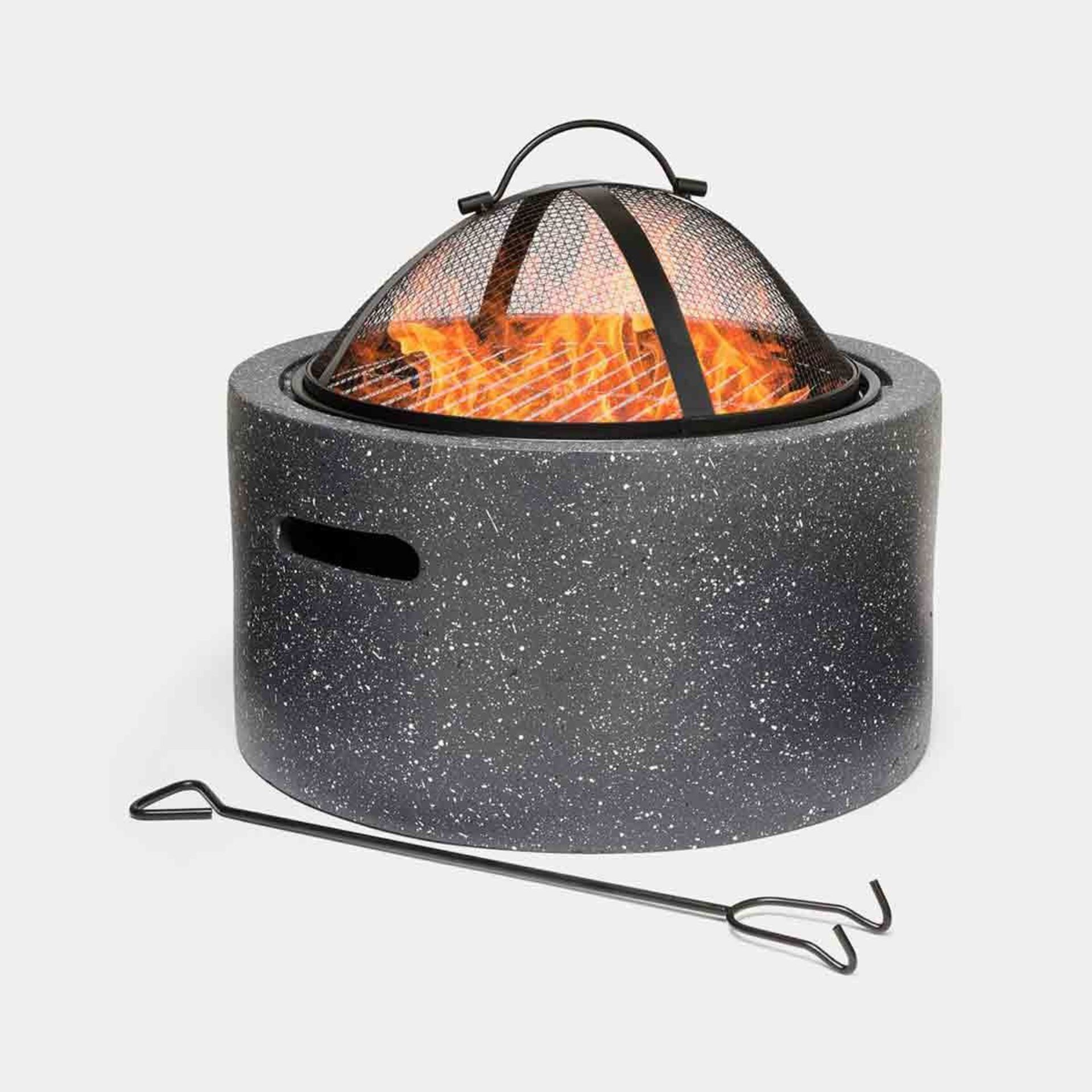 Grey Round MgO Fire Pit- ER30