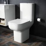 Bleu Comfort Height Close Coupled Toilet Pan, Cistern & Soft Close Seat. - R13a.7