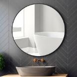 Living and Home Black Frame Nordic Wall Mounted Bathroom. - R14.6.